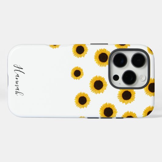 Modern Sunflower Case-Mate iPhone Hülle (Rückseite (Horizontal))