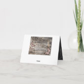 Modern Sunflower Chalkboard Vielen Dank Dankeskarte (Rückseite)