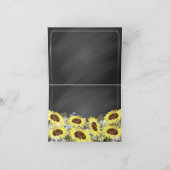 Modern Sunflower Chalkboard Vielen Dank Dankeskarte (Innenseite)