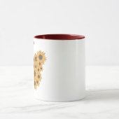 Modern Sunflower Collage Butterfly und Dragonfly Tasse (Zentrum)