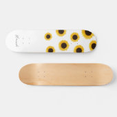 Modern Sunflower Skateboard (Horizontal)