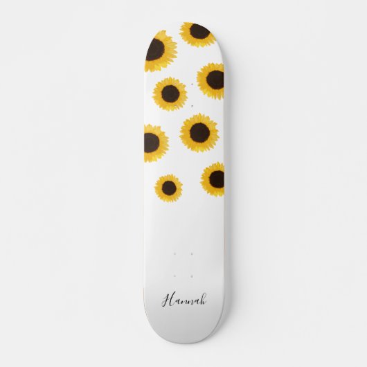 Modern Sunflower Skateboard (Vorne)