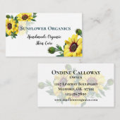 Modern Sunflower Zuhause Business Skin Care Card Visitenkarte (Vorne/Hinten)