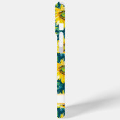 Modern Sunflowers Monogrammed Case-Mate iPhone Ca Hülle (Rückseite / Links)