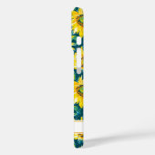 Modern Sunflowers Monogrammed Case-Mate iPhone Hülle (Rückseite / Links)