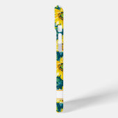 Modern Sunflowers Monogrammed Case-Mate iPhone Hülle (Rückseite / Links)