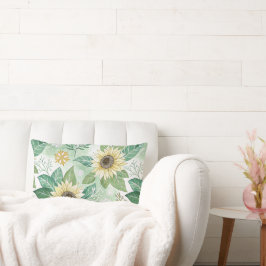 Modern Sunflowers Winter pattern Lendenkissen
