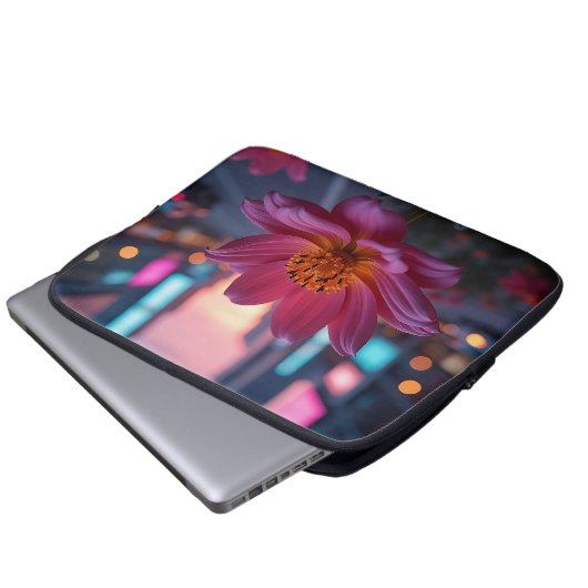 Modern Sunrise Bloom 13' Laptopschutzhülle (Vorne Knopf)