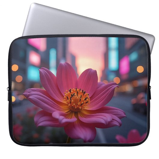 Modern Sunrise Bloom 15' Laptopschutzhülle (Vorderseite)