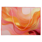 Modern-Sunrise Orange, Pink und Gold- Große Geschenktüte (Rückseite)