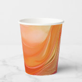 Modern Sunrise Orange Pink und Gold- Pappbecher (Rückseite)