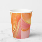 Modern Sunrise Orange Pink und Gold- Pappbecher (Rechts)