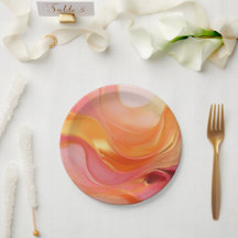 Modern Sunrise Orange Pink und Gold-