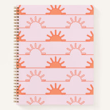 Modern Sunrise Sunset - Spiral Notebook