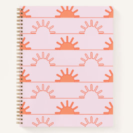 Modern Sunrise Sunset - Spiral Notebook Notizblock