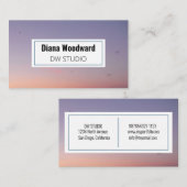 Modern Sunset Foto Business Card Visitenkarte (Vorne/Hinten)