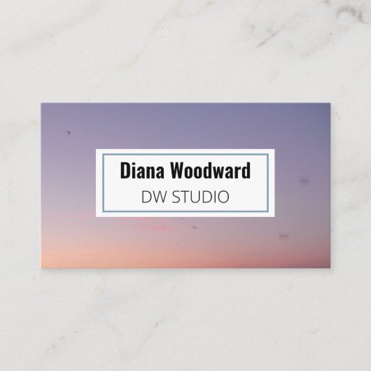Modern Sunset Foto Business Card Visitenkarte (Vorderseite)