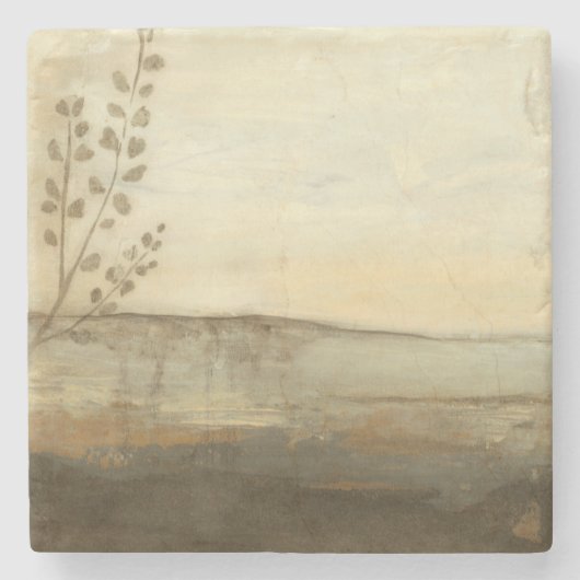 Modern Sunset Landscape Oil Painting Steinuntersetzer (Vorderseite)