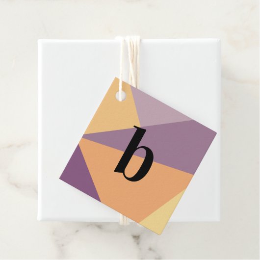 Modern Sunset Monogram Bold Initial Letter Geschenkanhänger (Beispiel)
