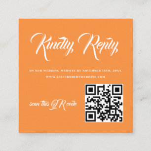 Modern Sunset Orange QR UAWG Begleitkarte
