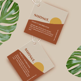 Modern Sunset Product Hang Tag Geschenkanhänger