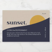 Modern Sunset Product Label Lebensmitteletikett (Einzelnes Label)
