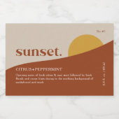 Modern Sunset Product Label Lebensmitteletikett (Einzelnes Label)