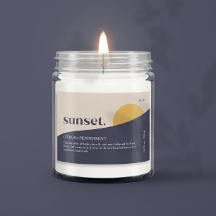 Modern Sunset Product Label Lebensmitteletikett