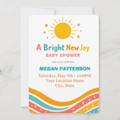 Modern Sunshine Baby Shower Einladung (Vorderseite)