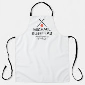 Modern Sushi Lab Name Logo Design Schürze (Vorderseite)