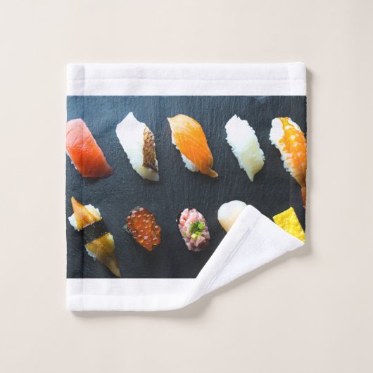 Modern Sushi Towel Set – Minimal & Delicious (Waschlappen)