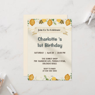 Modern Süß Es ist so süß, zum ersten Geburtstag Bi Einladung