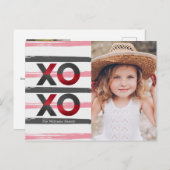 Modern & süß | Valentine-Fotokarte Postkarte (Vorne/Hinten)