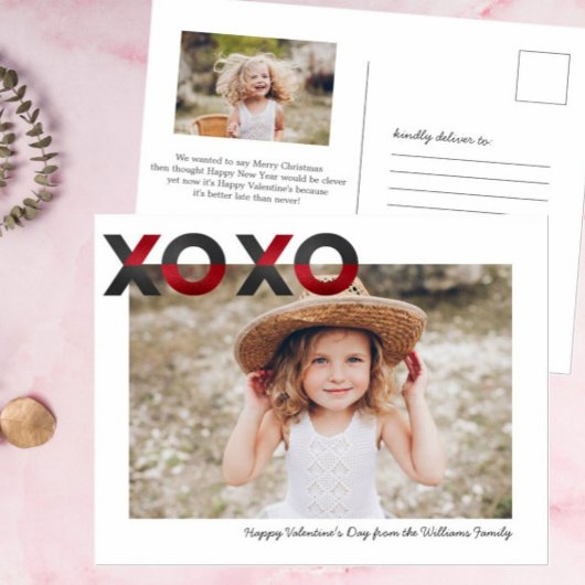 Modern & süß | Valentine-Fotokarte Postkarte