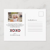 Modern & süß | Valentine-Fotokarte Postkarte (Rückseite)