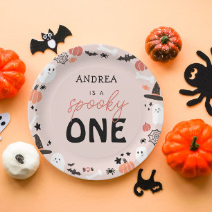 Modern Süßer Gruseliger Erster Halloween Geburtsta Pappteller