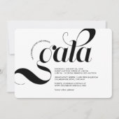 Modern Swag Minimalistisch Gala Einladung (Vorderseite)