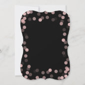MODERN Sweet 16 Birthday Rose Gold Chic Glitzer Einladung (Rückseite)
