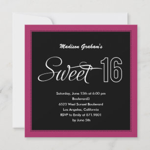 Modern Sweet 16 Einladungen (benutzerdefinierbare