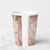 Modern sweet 16 pink gold balloons pappbecher (Rechts)