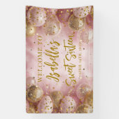 Modern sweet 16 pink gold balloons welcome banner (Vertikal)