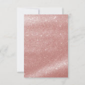 Modern Sweet 16 Rose Gold Glitzer Tropfen Script Einladung (Rückseite)
