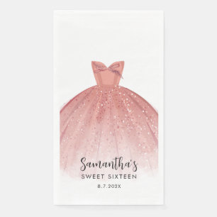 Modern Sweet 16 Script Dress 16. Geburtstag Custom Serviette