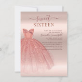 Modern Sweet 16 Script Geburtstag Einladung (Vorderseite)