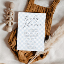 Modern + Sweet Blue Gingham Boy Baby Dusche