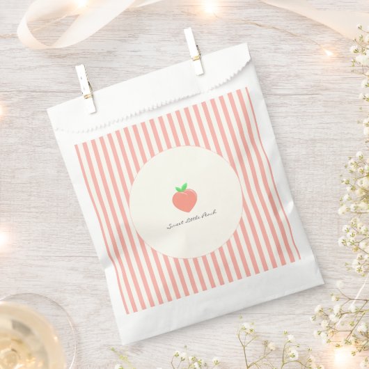 Modern Sweet Little Peach Streifen Geschenktütchen (Ausgeschnitten)