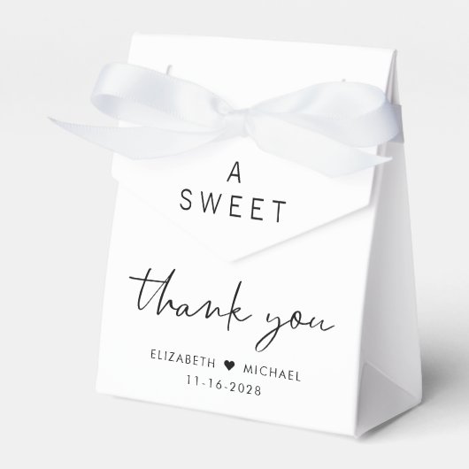 Modern Sweet Vielen Dank für Ihre Hochzeit Geschenkschachtel (Vorderseite)