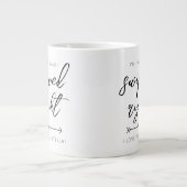Modern Swiped Right Personalized Jumbo-Tasse (Vorderseite)