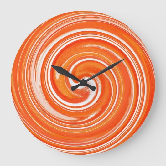 Modern Swirl Abstract Art #27 Große Wanduhr (Vorderseite)