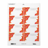 Modern Swirl Geblüht Herzstück Mandarine Orange (Vorne)